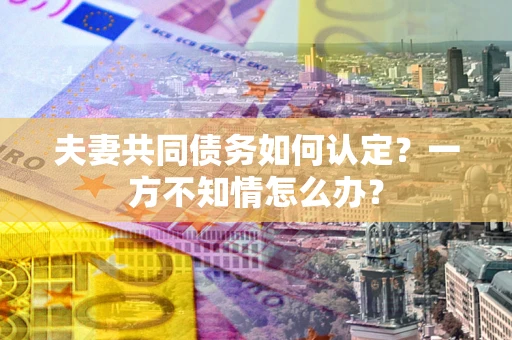 济南夫妻共同债务如何认定？一方不知情怎么办？