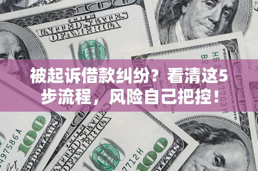 济南被起诉借款纠纷？看清这5步流程，风险自己把控！