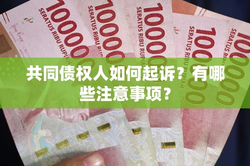 济南共同债权人如何起诉？有哪些注意事项？