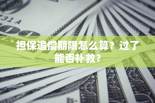 济南担保追偿期限怎么算？过了能否补救？